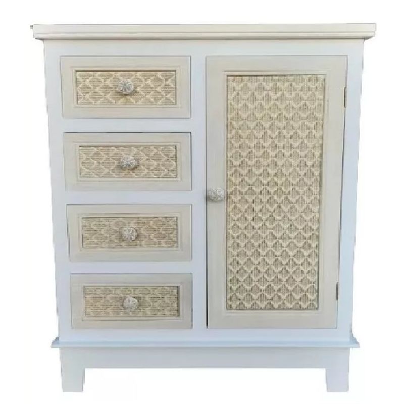 GENERICO - Mueble Provenzal Aparador 1 Puerta 4 Cajones - S4090
