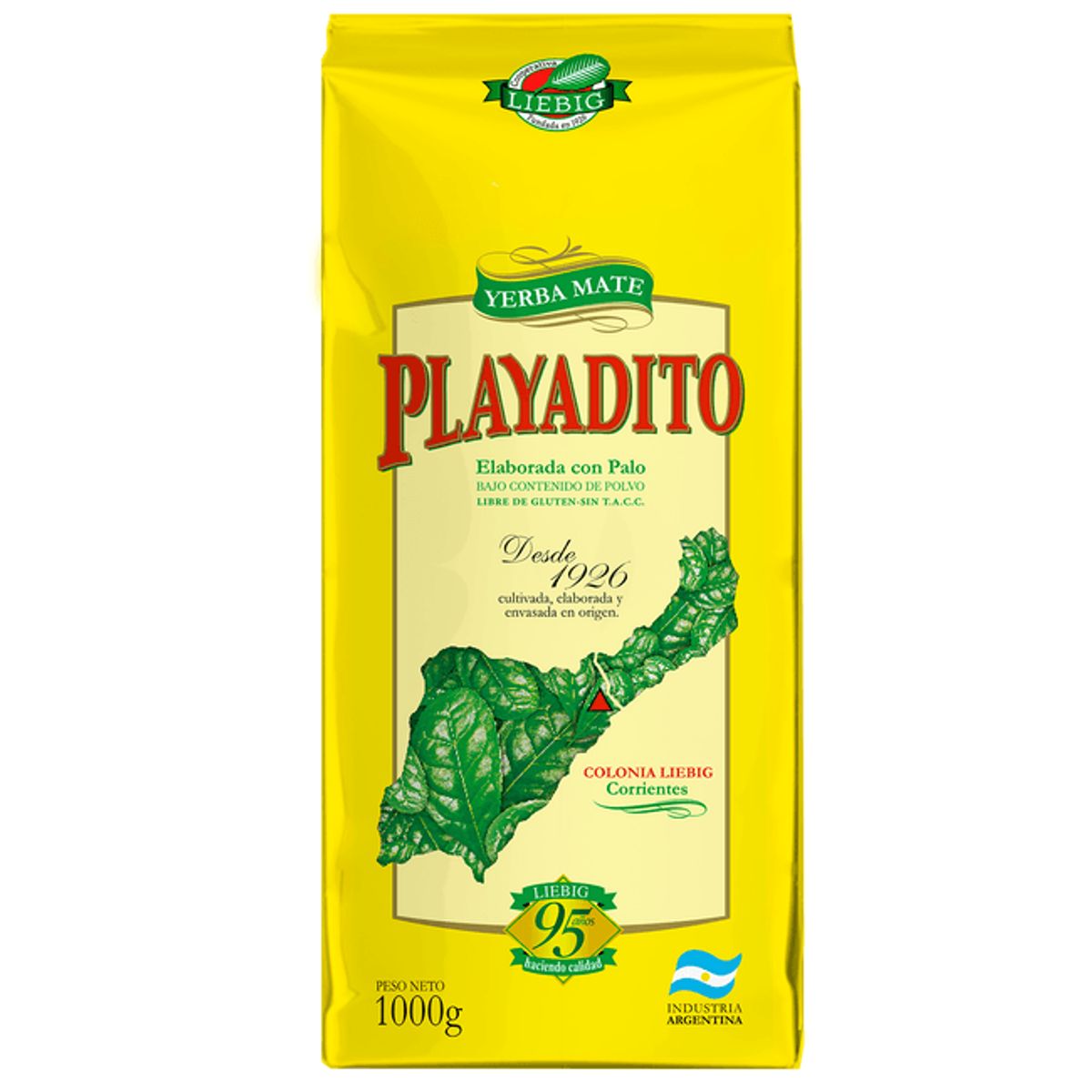 PLAYADITO - Yerba Mate Playadito Con Palo 1 Kilo