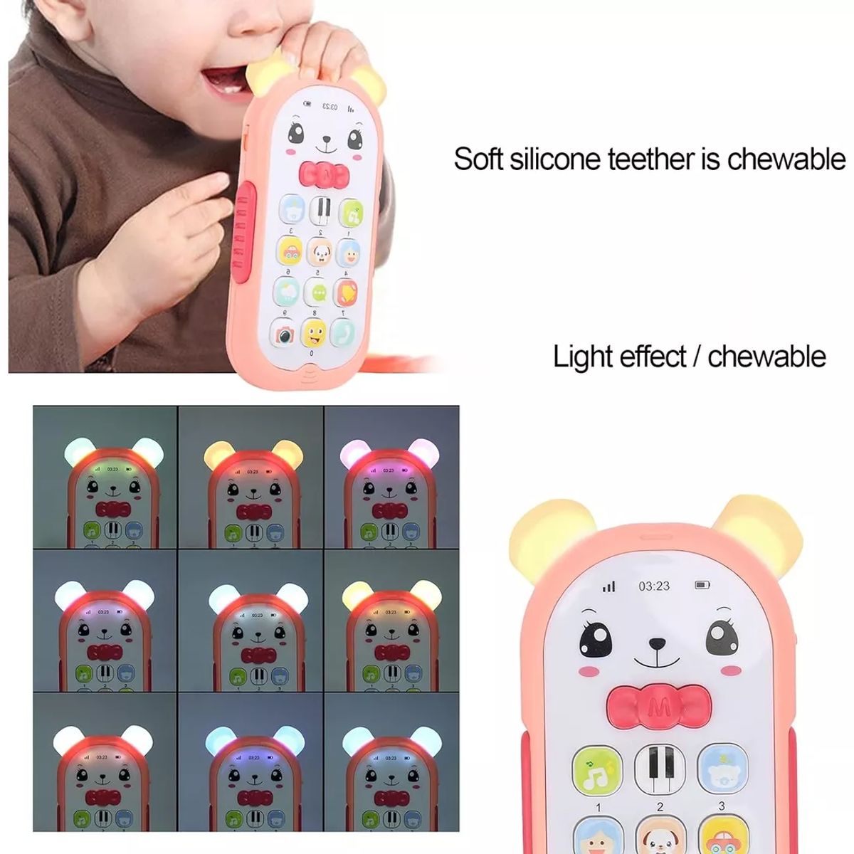 GENERICO - Celular Juguete Musical Luminoso Para Bebé Niños Firme