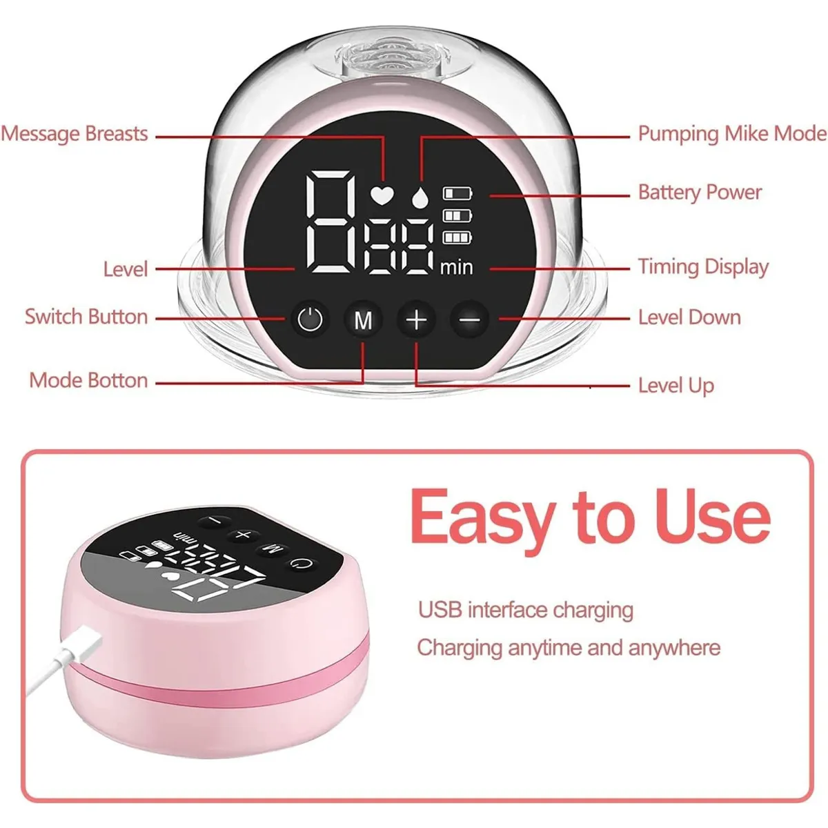 GENERICO - Extractor De Leche Eléctrico Inteligente