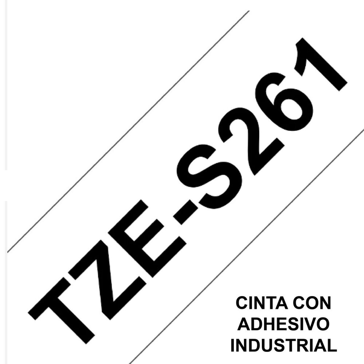 BROTHER - Cinta Brother Tzes261 Negro Sobre Blanco 36mm X 8mts Industr