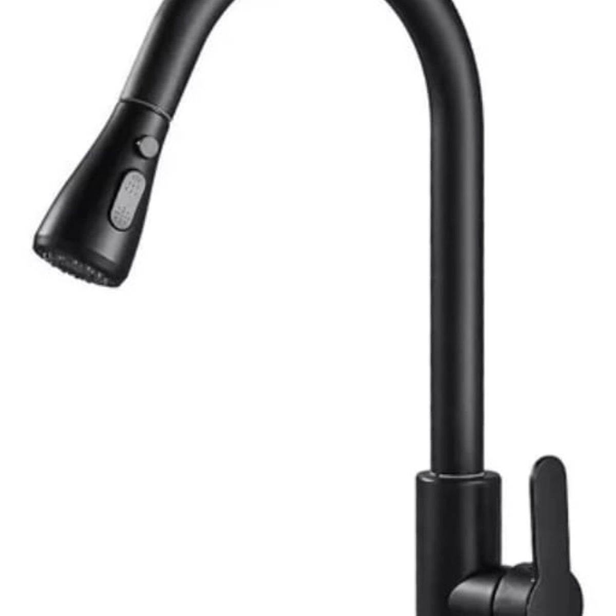 GENERICO - Llave Grifo Extraible para Lavaplatos Negro Mate