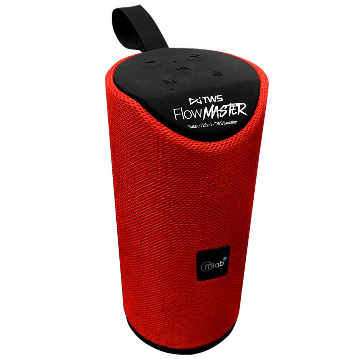 MICROLAB - Parlante Bluetooth Portatil Flow Master TWS Mlab Rojo