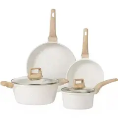 GENERICO - Bateria Cocina 7pzs Antiadherente Ceramic Profesional Ollas