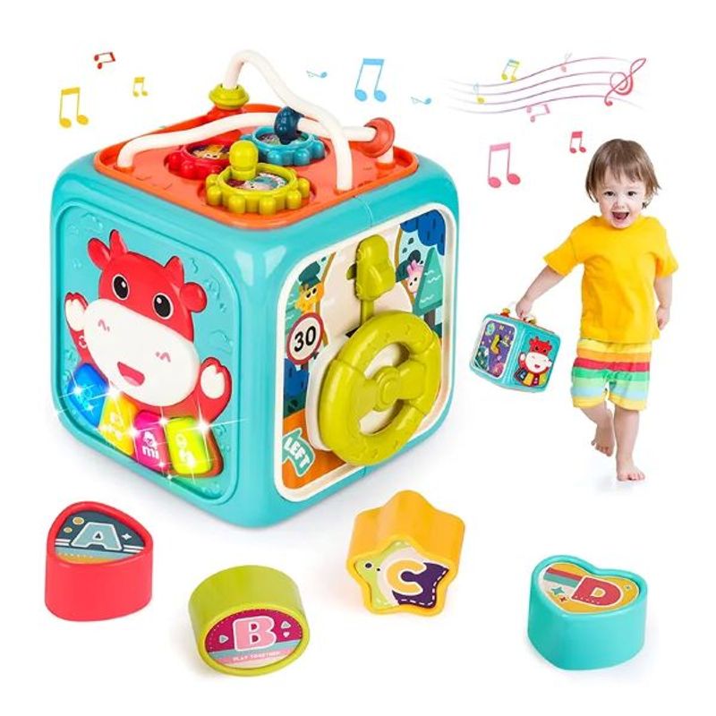 GENERICO - Juego Cubo De Encaje Figuras Luz Y Sonido