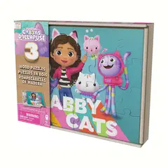 IMEXPORTA - Rompecabezas 3 en 1 Caja Madera - Gabby’s Dollhouse