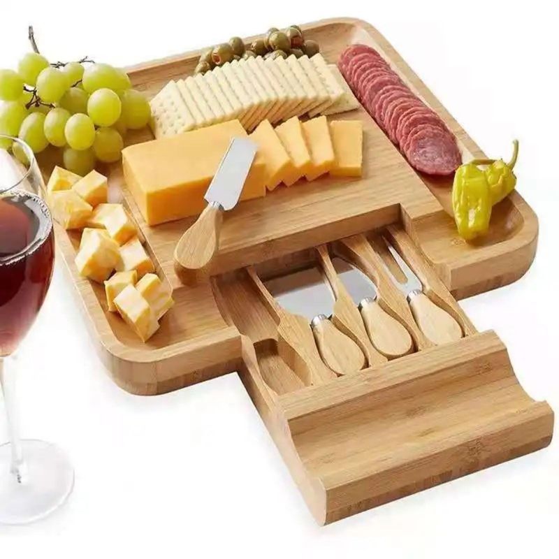 VOX - TABLA DE QUESO CUADRADA CON CAJON PARA ACCESORIOS VOX 4369