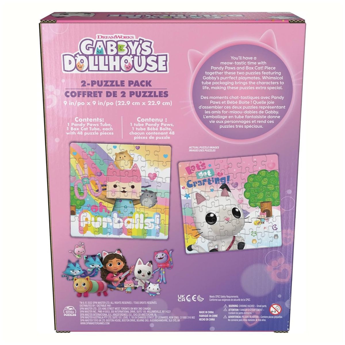 IMEXPORTA - Dúo de Puzzles Tubos 2x48 piezzas - Gabby´s Dollhouse