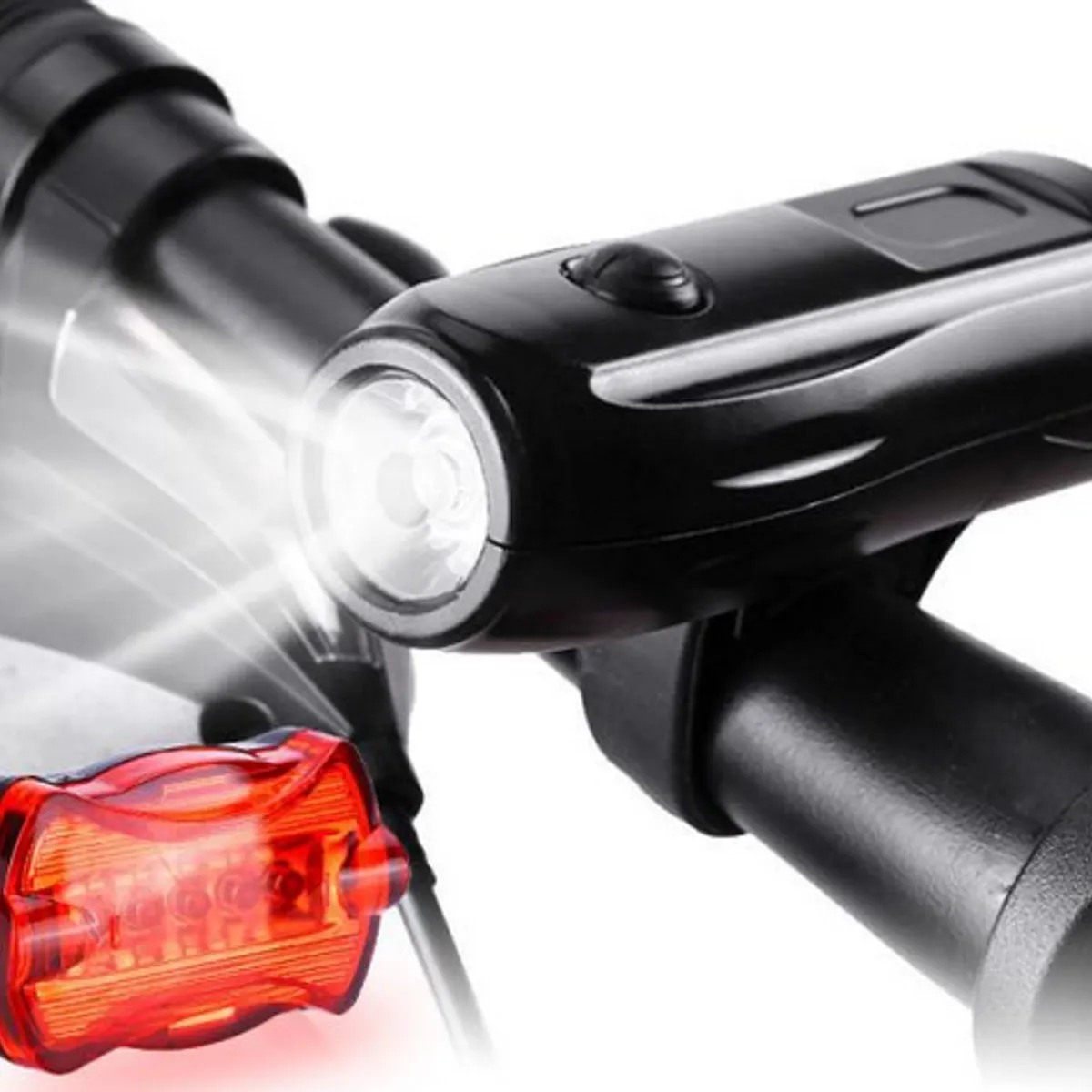 GENERICO - Set De Luz Led Delantera Y Trasera Para Bicicleta