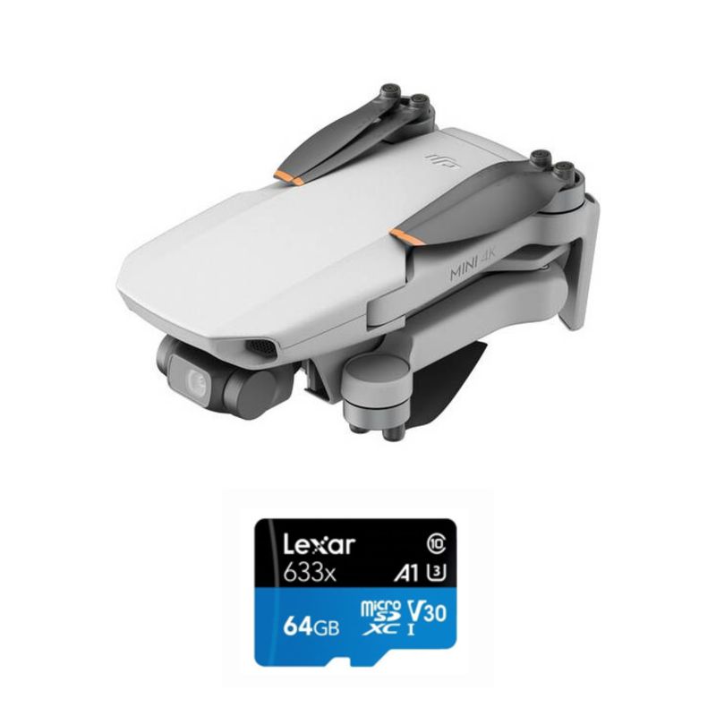 DJI - Drone DJI Mini 4K + Tarjeta de memoria 64GB