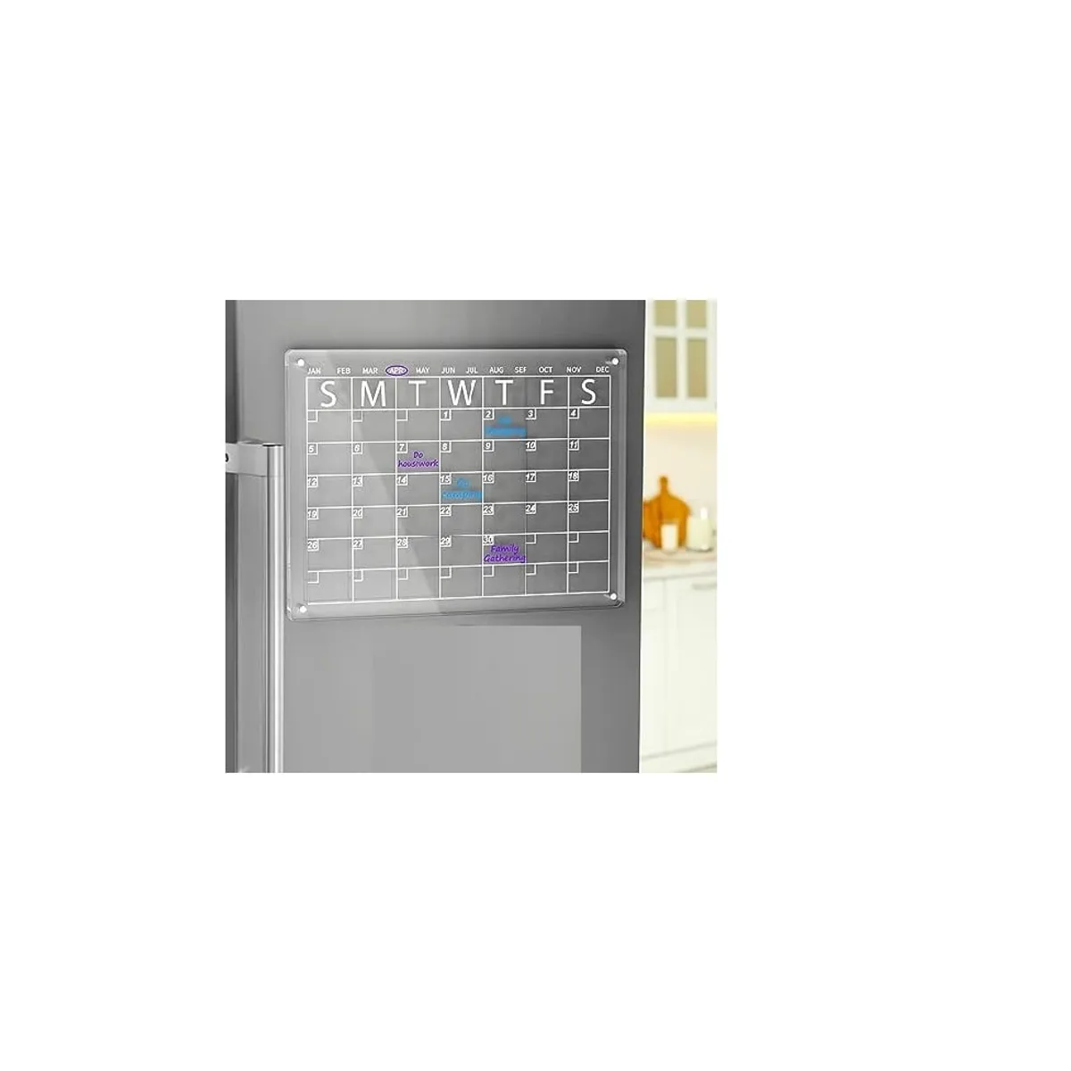 GENERICO - Pizarra Acrílica Calendario Mensual Magnético Refrigerador