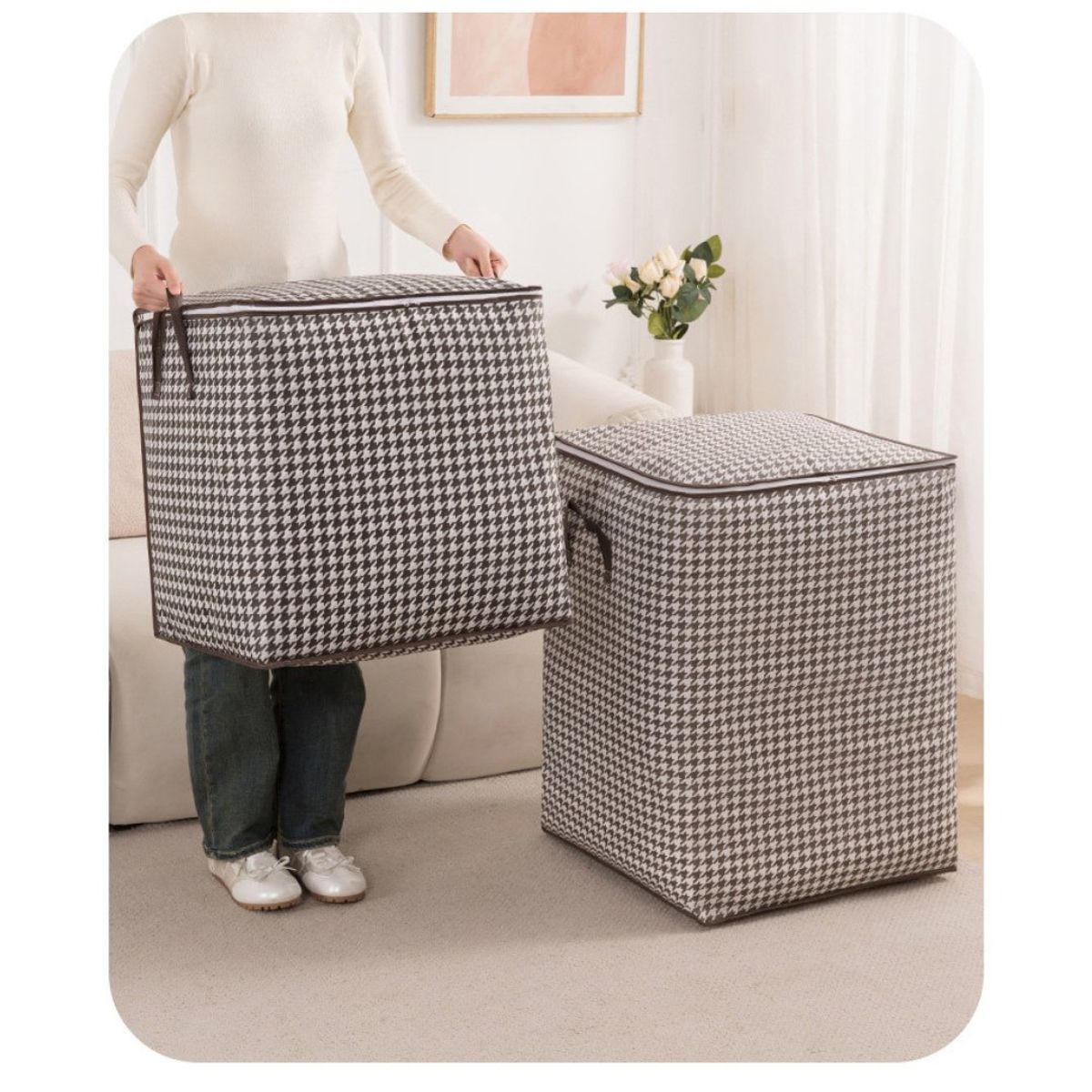 CRUSEC - Set 3 Cestas Ropa Sucia con Cierre 100L 140L 180L