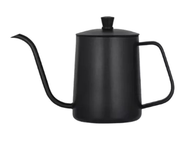 Tetera Cuello Cisne Negra 350 Ml Café Te De Acero Inoxidable