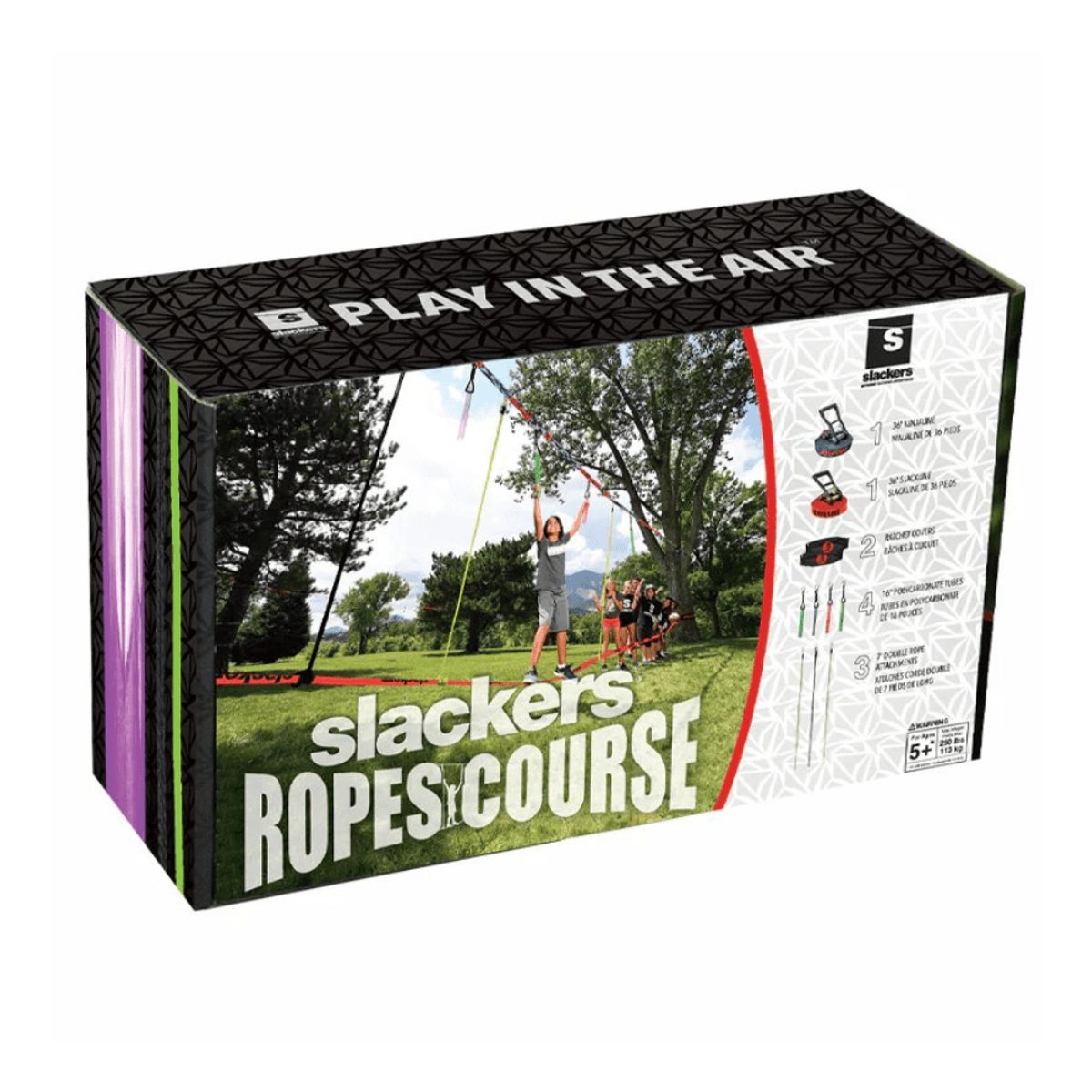 SLACKERS - Set de Juego Obstáculos Ropes Course 11 m Slackers Kit 36 Ft