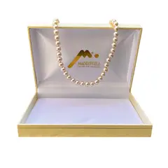 MALLORCA - Collar de Perlas 45cm (7mm) de Enchapado en Oro Broche Timón