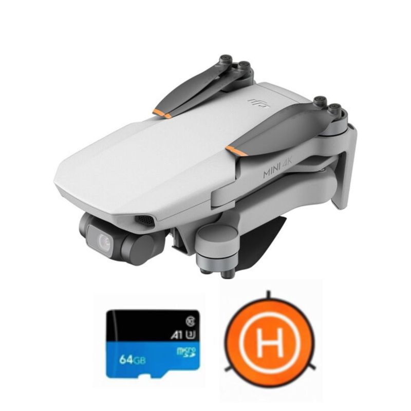 DJI - Drone DJI Mini 4K Landing 55 cm + Tarjeta de memoria 64GB