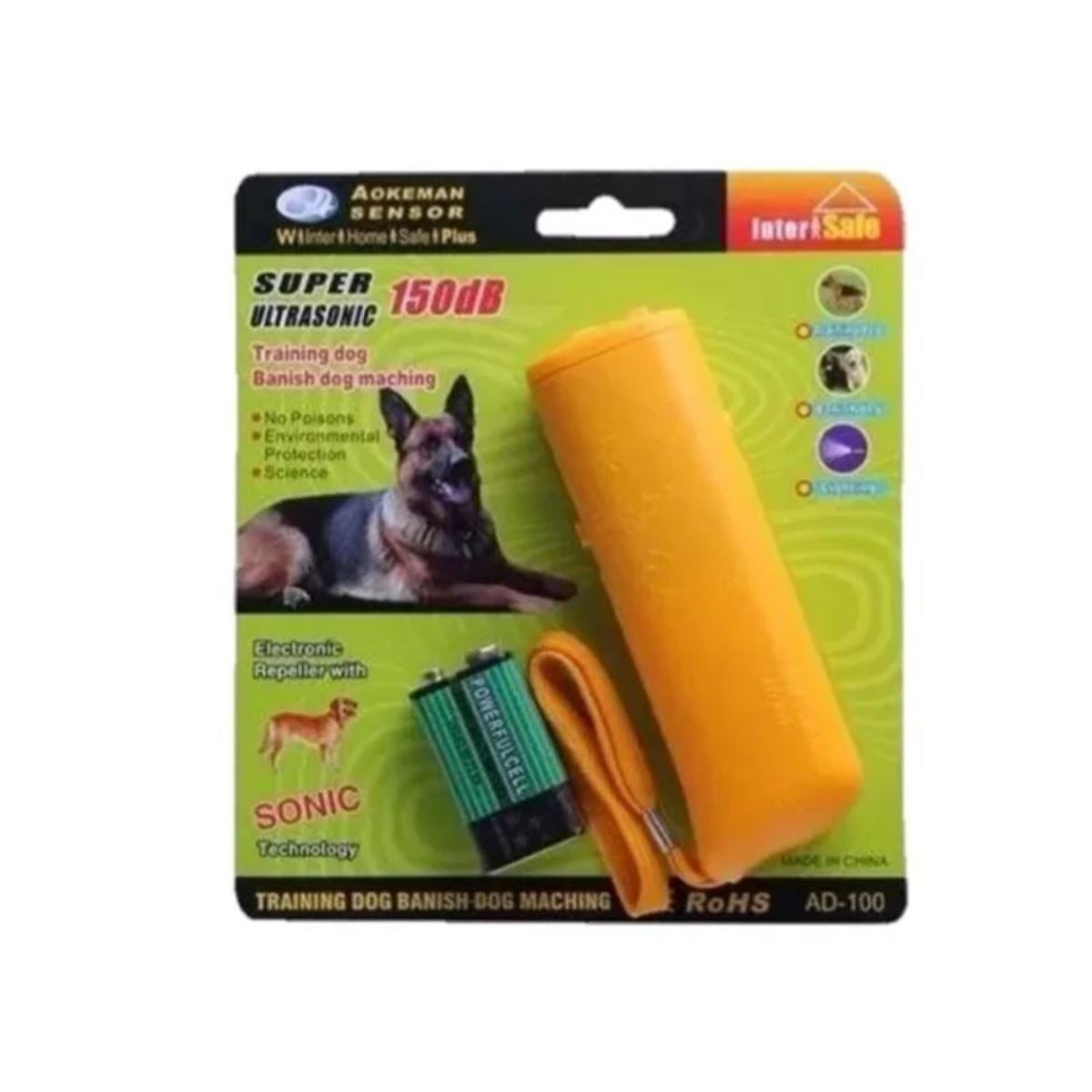 GENERICO - Repelente Adiestrador Ultrasonido Entrenador Ahuyenta Perros