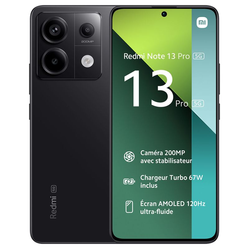 XIAOMI - Xiaomi Redmi Note 13 Pro 256gb 8gb ram 5g - Negro OPEN BOX