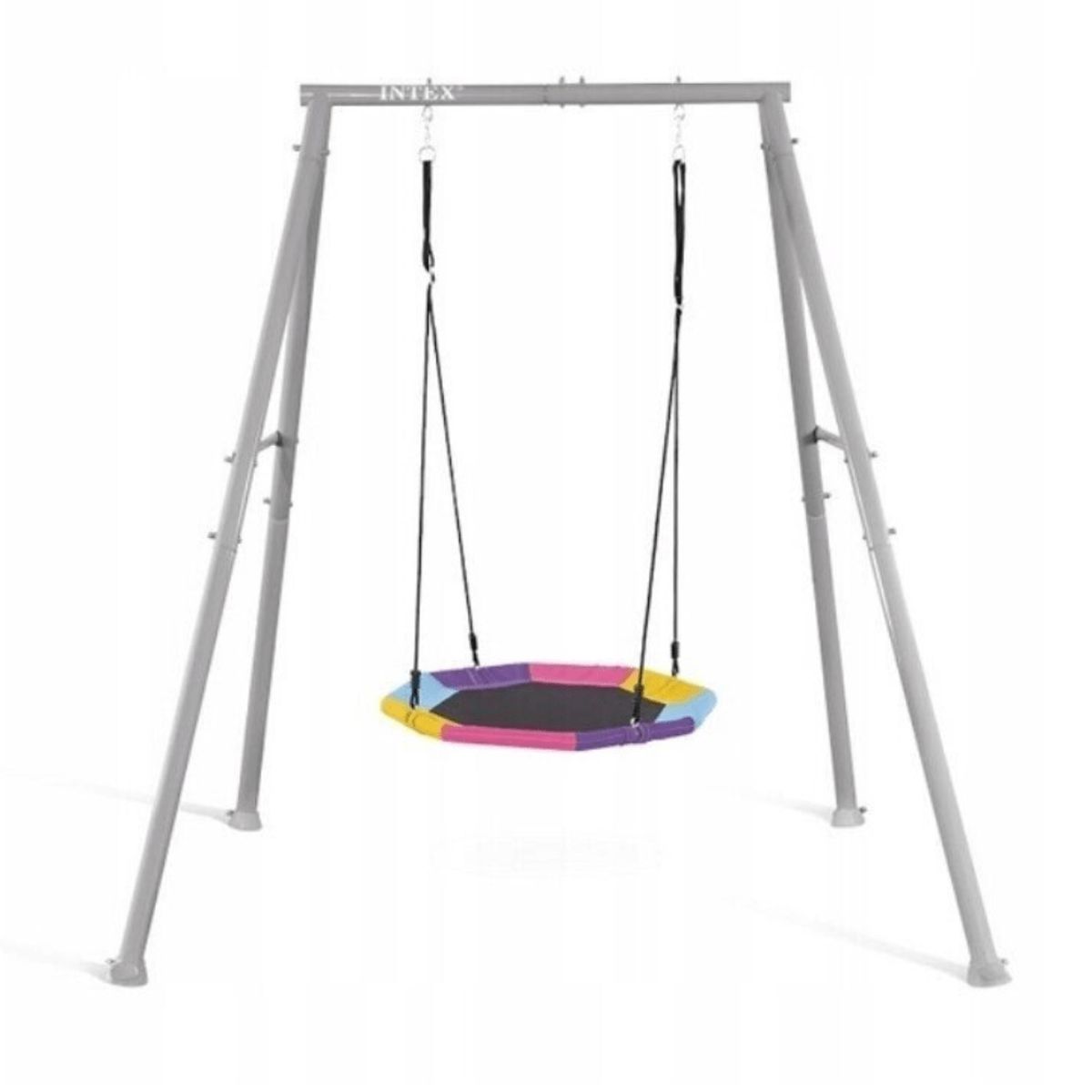 INTEX - Set Columpio Nido Octogonal Intex Saucer Swing Set Gris