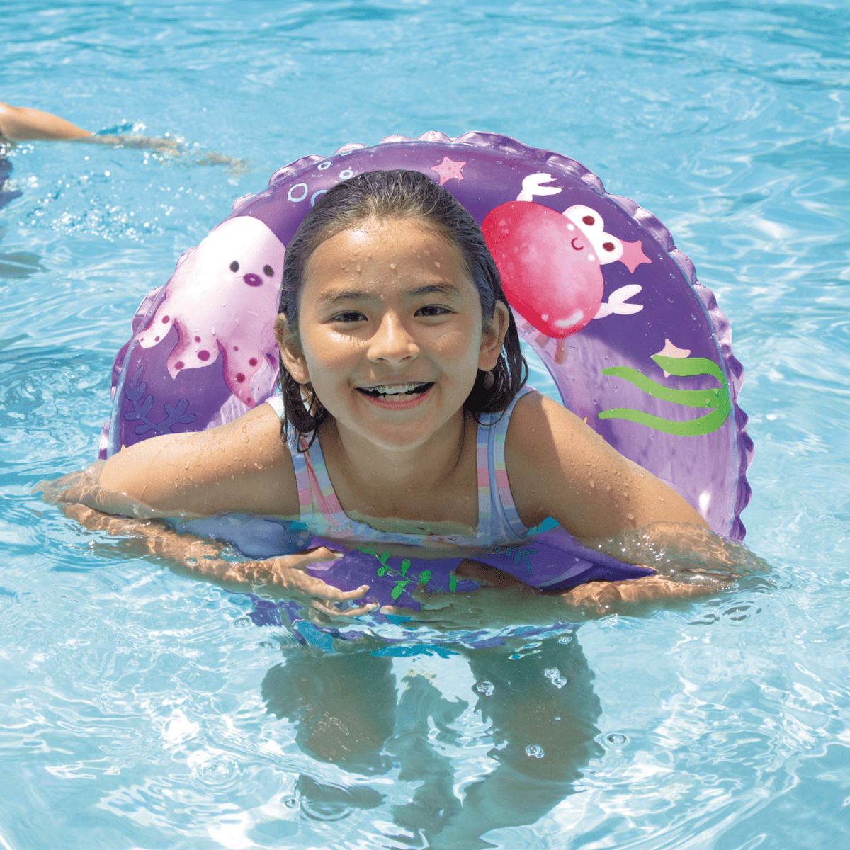 INTEX - Flotador Inflable Redondo Intex Morado 61 Cm