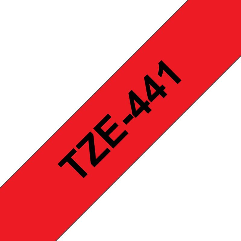 BROTHER - Cinta Brother Tze441 Negro Sobre Rojo 18mm X 8mts