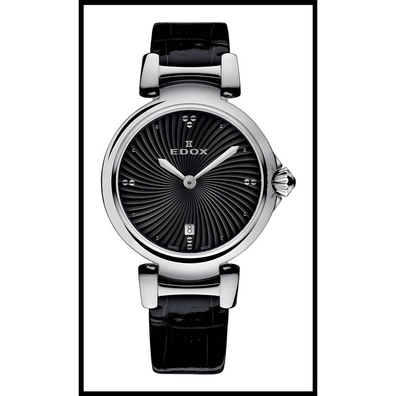 EDOX - Reloj Edox La Passion Black Dial 29mm Mujer