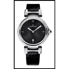 EDOX - Reloj La Passion Black Dial 29mm Mujer