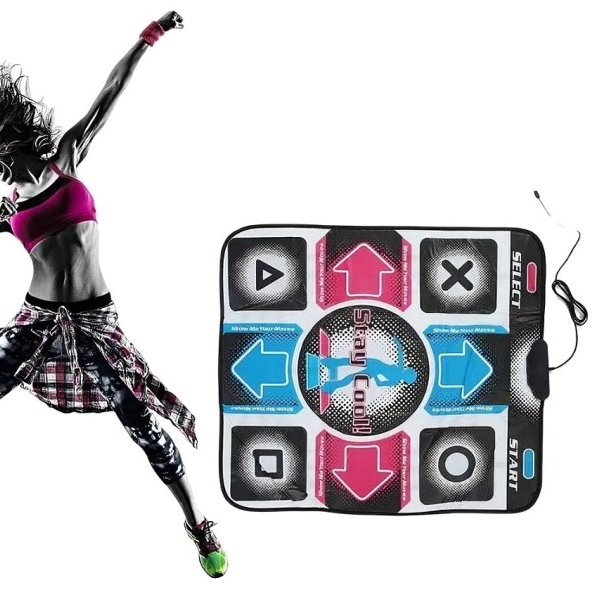 OEM - Alfombra De Baile Xtreme Dance Pad Directo A Tv Rca Y Pc Usb
