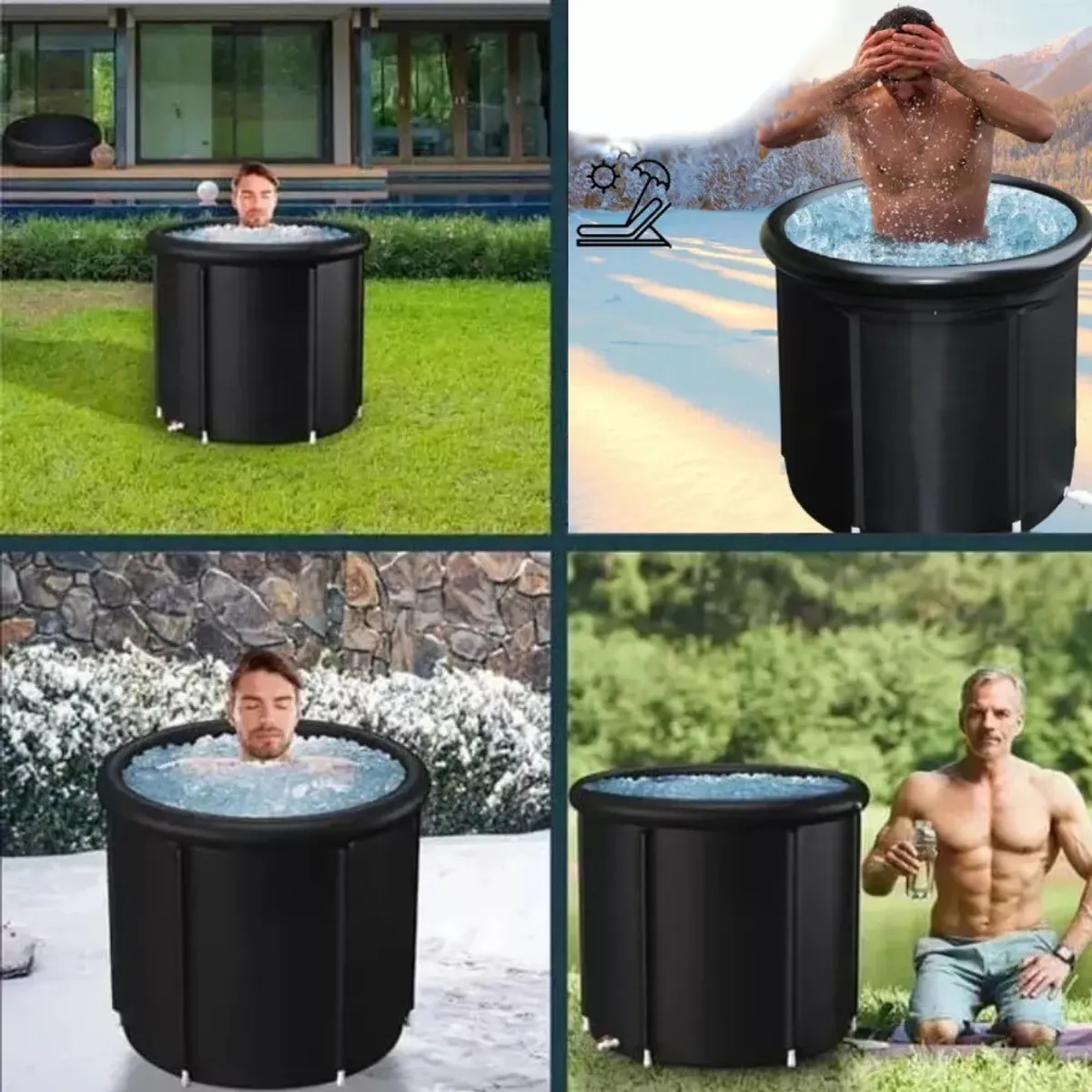 MUNDO MAGIA - Bañera Portatil Plegable Ducha Hielo Y Caliente