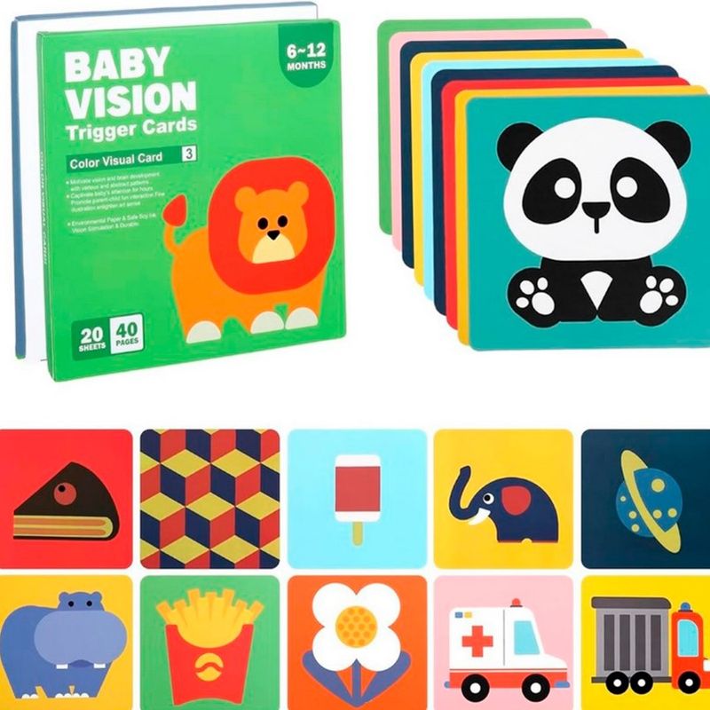OEM - TARJETAS EDUCATIVAS ESTIMULACION VISUAL 6-12 MESES