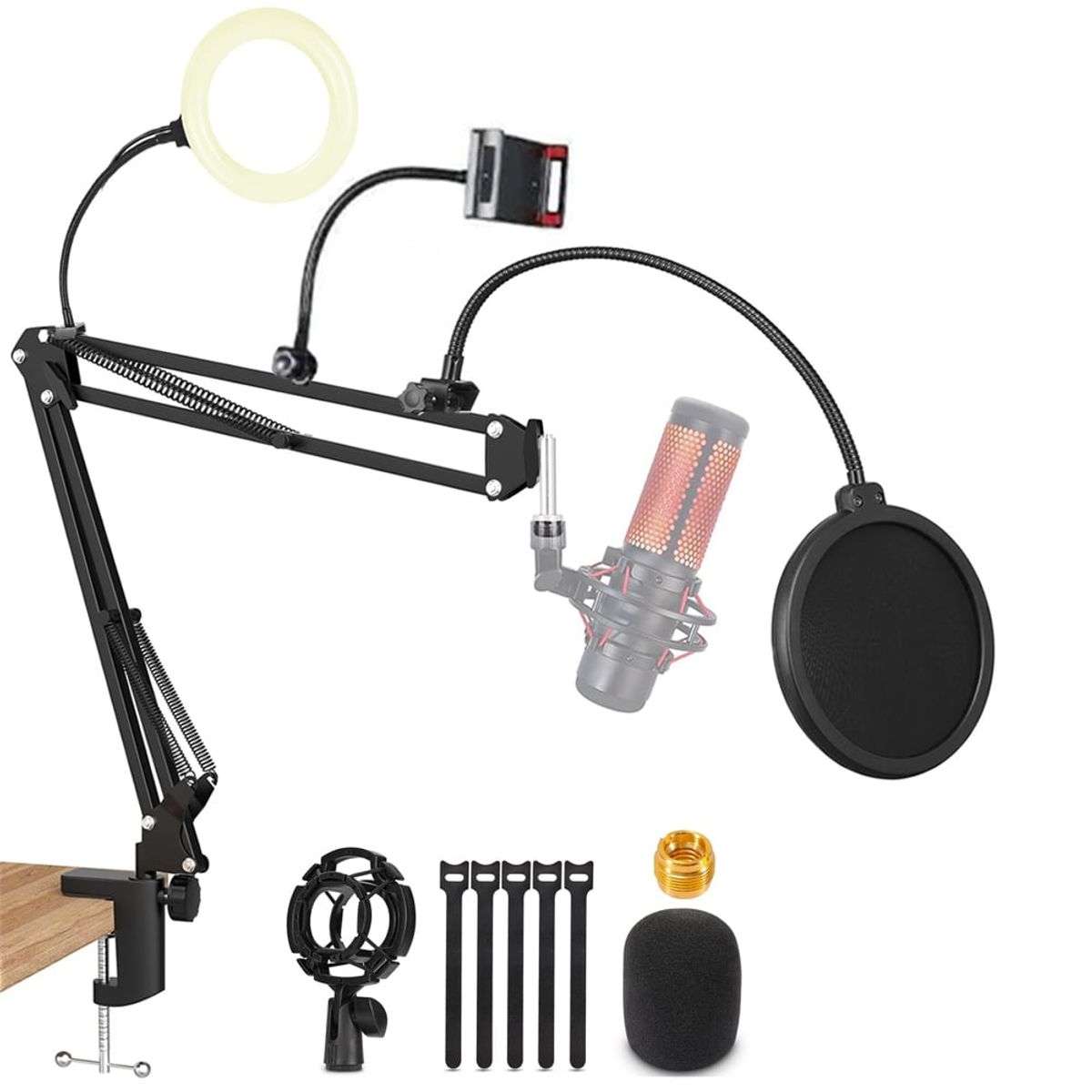 NEWO - Brazo para micrófono Hyperx Quadcast SoloCast condensador gamer