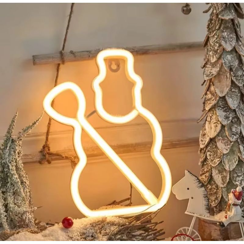 GENERICO - Adornos de Pascua de Luz Led Muñeco de Nieve 50 cm