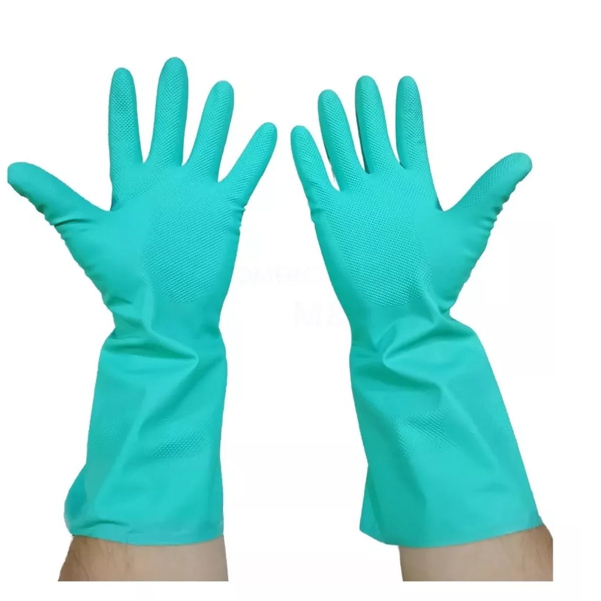 GENERICO - Guante De Aseo Nitrilo Flocado Verde Tresor Bolsa X 1 Par XL