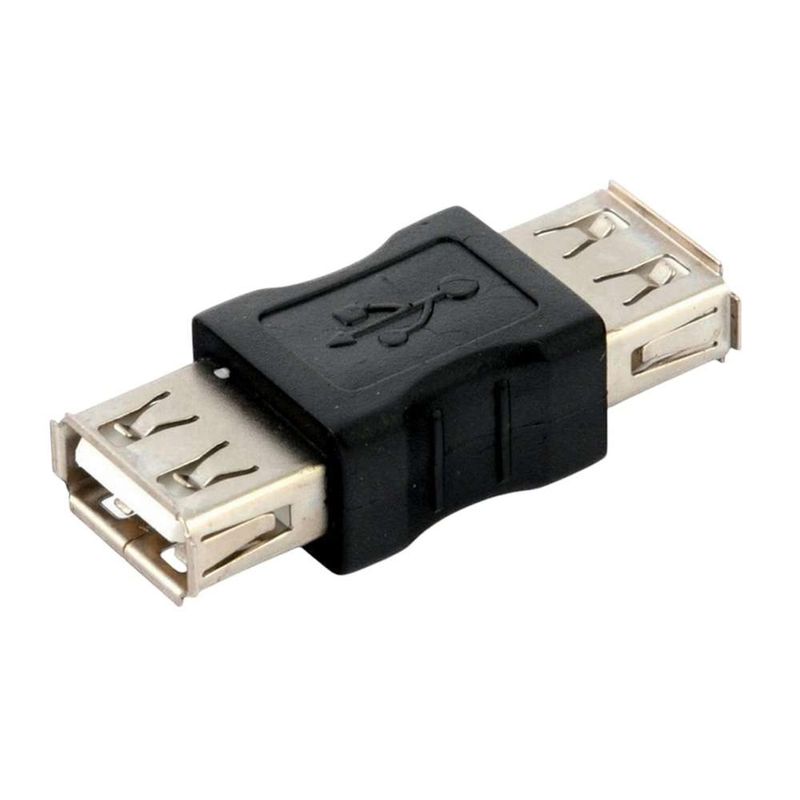 GEN - Copla Adaptador Usb Hembra Hembra Cambiador Genero Extension - Negro