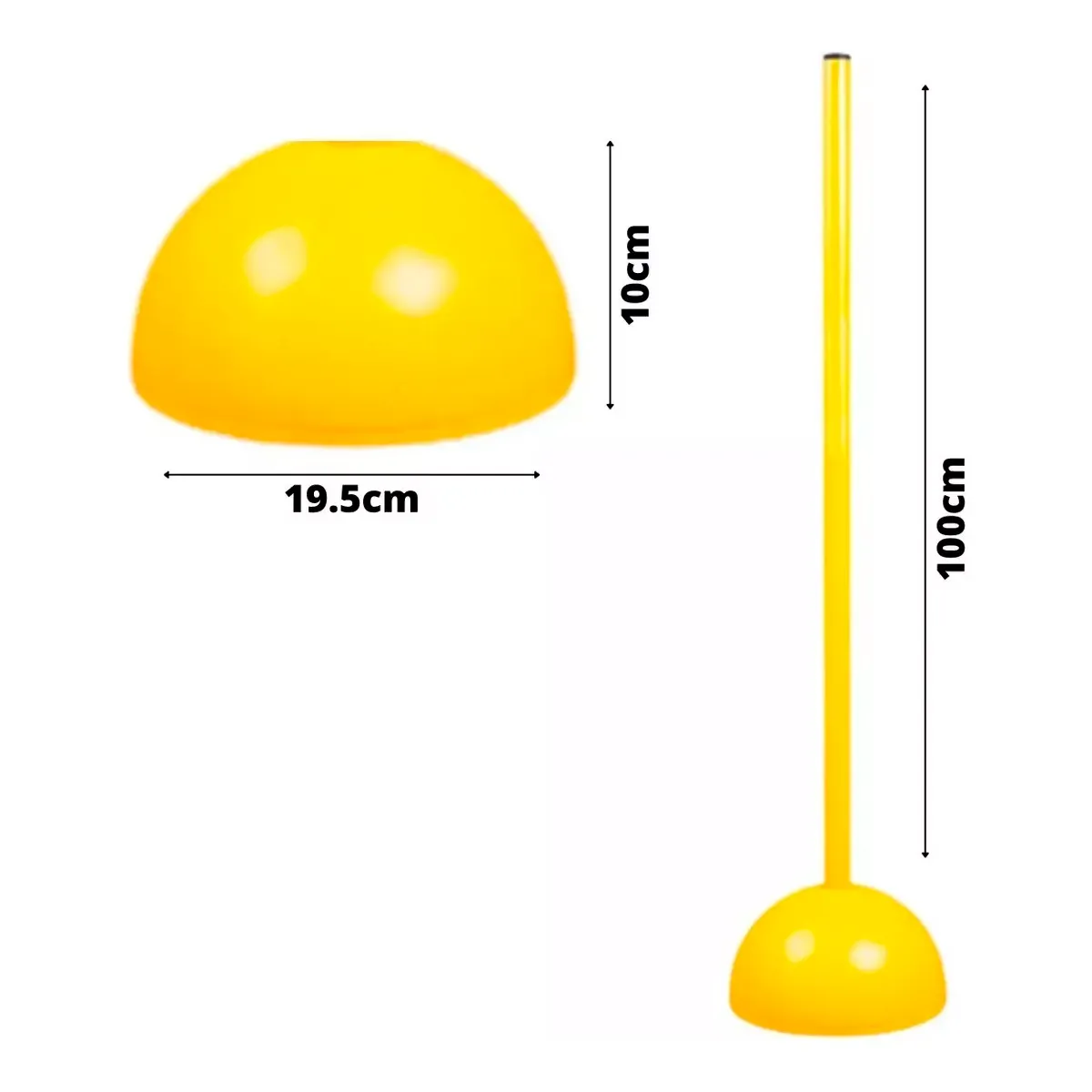 SDFIT - Pack X4 Varilla Baston Pole Slalom Con Base 1 M