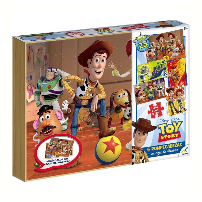 IMEXPORTA - Rompecabezas 5 en 1 Caja Madera Toy Story-Pixar