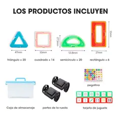 GENERICO - 60 Piece Bloques Magnéticos Construcción Juguetes Niños Imán