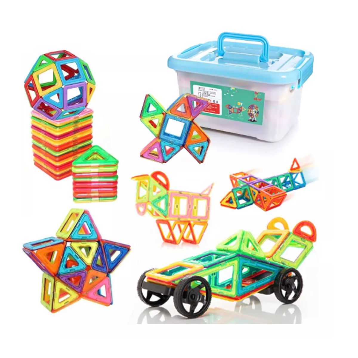 GENERICO - 60 Piece Bloques Magnéticos Construcción Juguetes Niños Imán