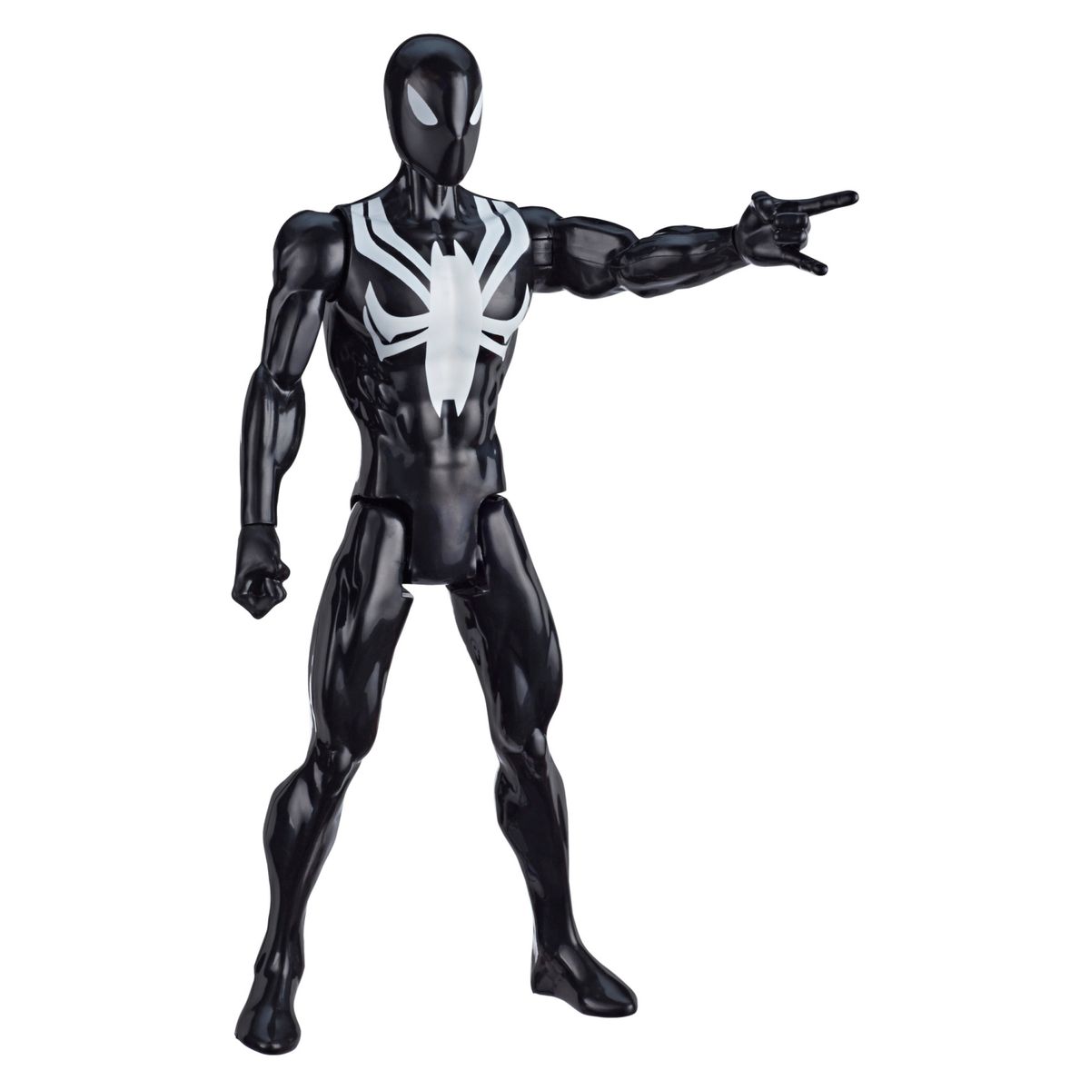 MARVEL - Figura de Acción Spiderman Titan Hero Series Blast Gear Traje Negro Spider-Man Marvel