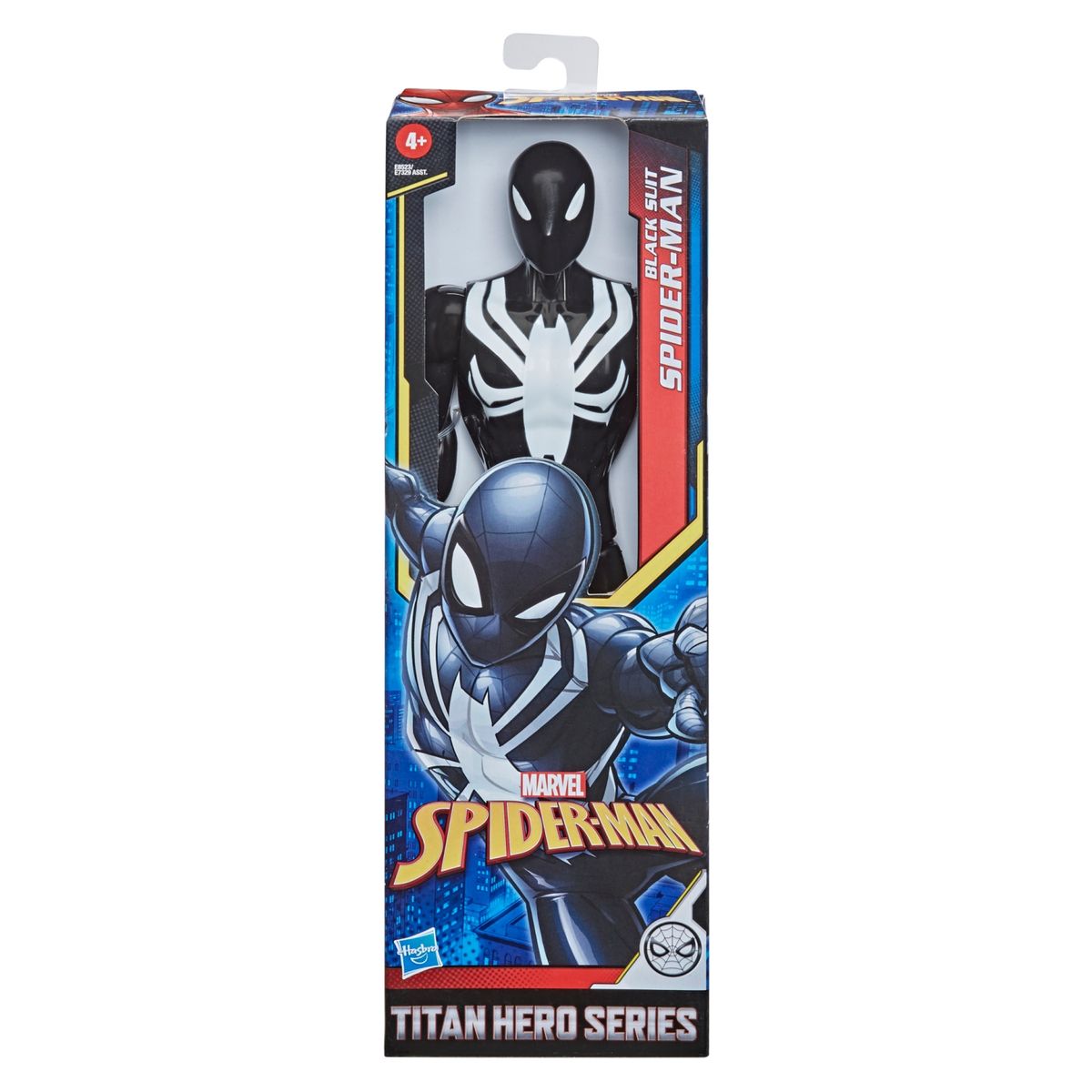 MARVEL - Figura de Acción Spiderman Titan Hero Series Blast Gear Traje Negro Spider-Man Marvel