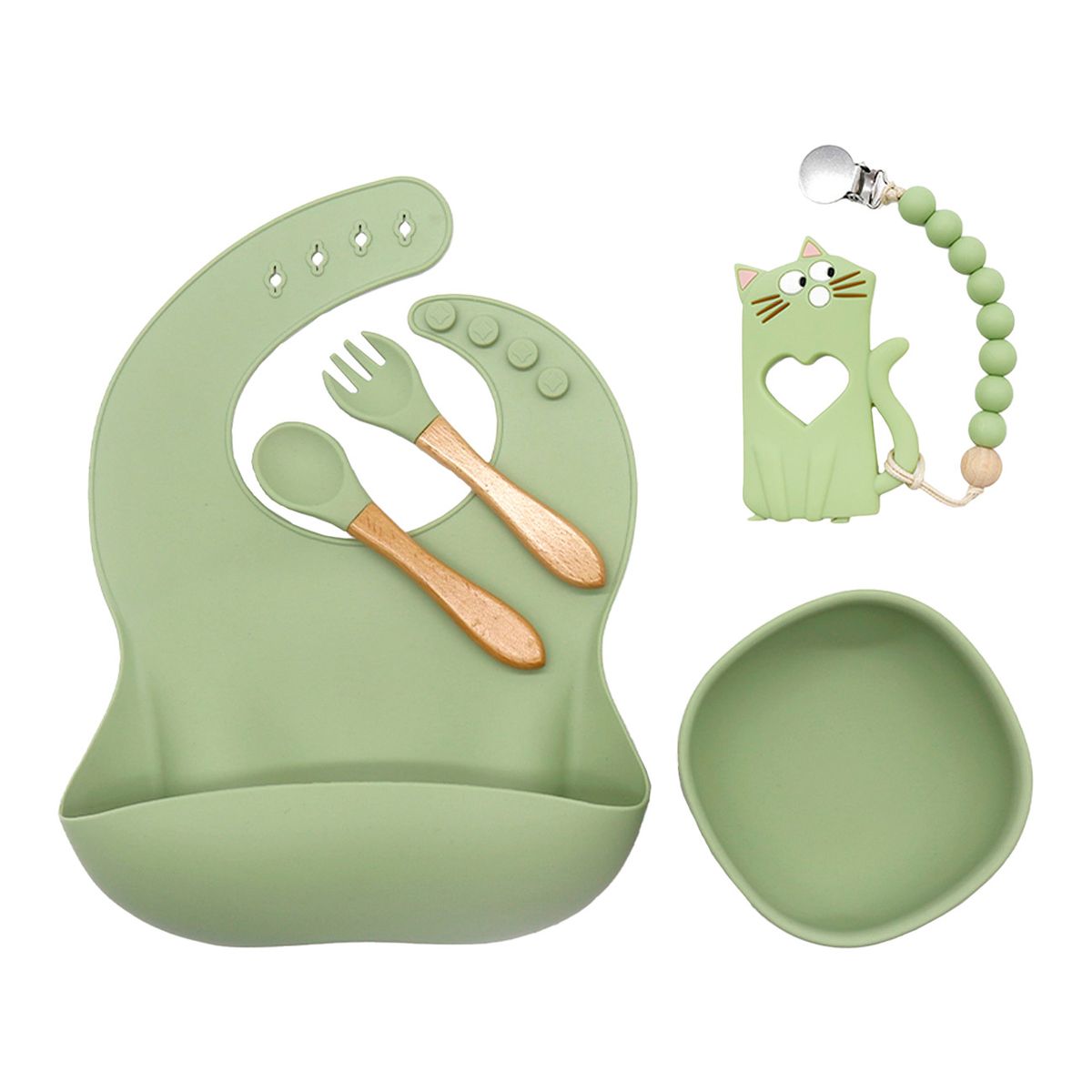 BEBESIT - Set Alimentación March Silicona Verde
