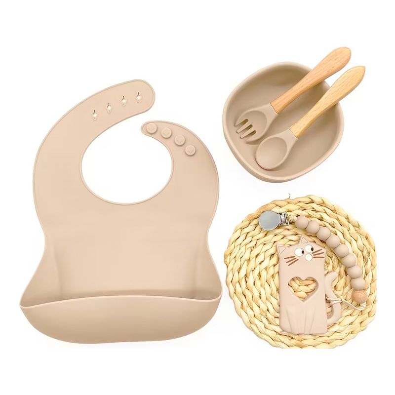 BEBESIT - Set Alimentación March Silicona Beige