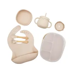 BEBESIT - Set Alimentación October Silicona Beige