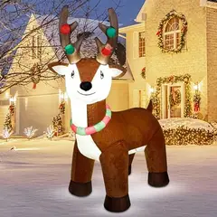 THIS IS FELIZ NAVIDAD - Reno Inflable De Navidad Gigante Ciervo Felpa Con Luces Led