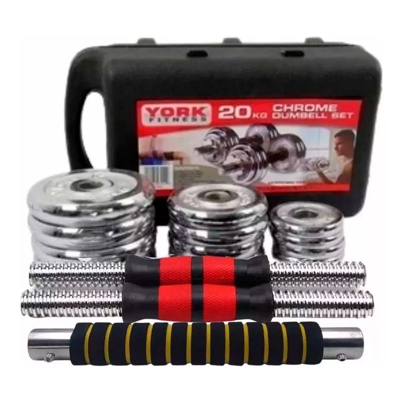 SDFIT - Set Mancuernas De 20kg Maleta Disco Fierro