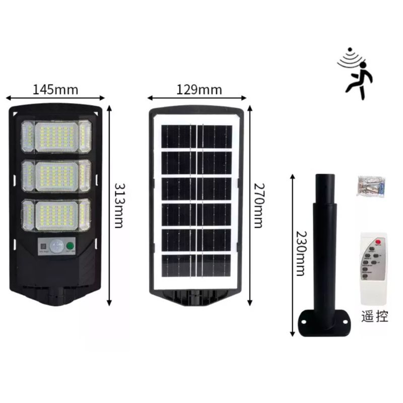 GENERICO - Foco Solar Led 600w Exterior Con Soporte Y Control Remoto