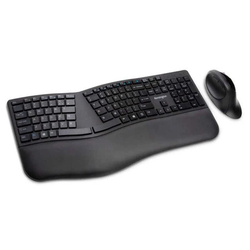 KENSINGTON - Teclado y Mouse Kensington Pro Fit Ergo Inalámbricos Dongle USB Negro