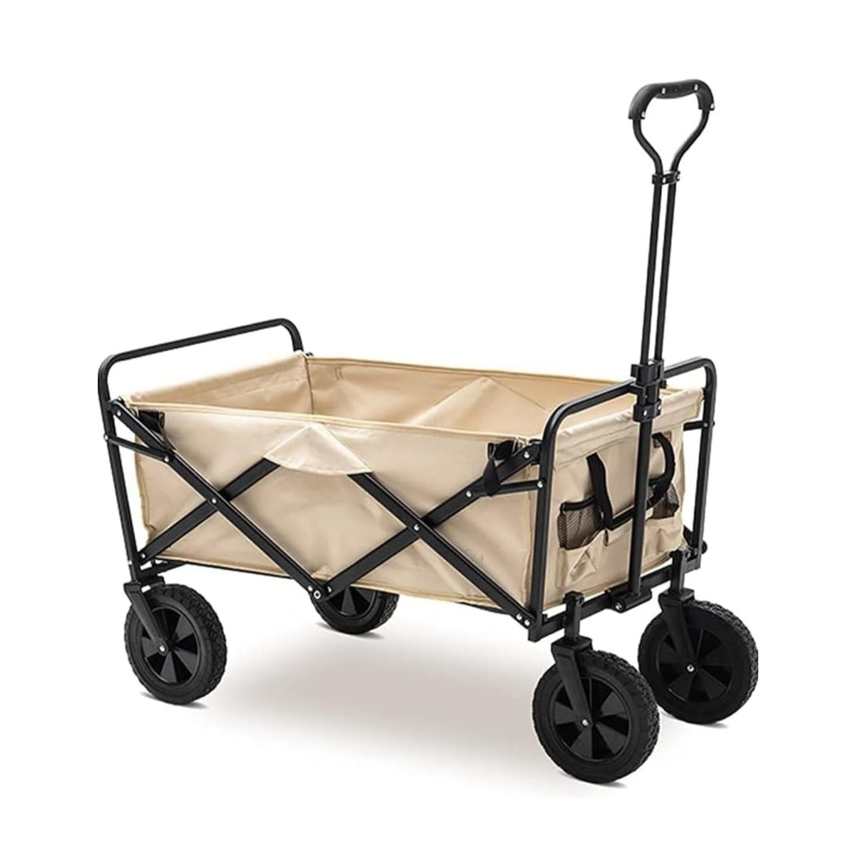 GENERICO - Carrito para Compras Plegable de Arrastre Beige