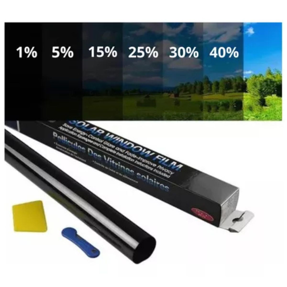 GENERICO - Papel Polarizado Auto Camioneta Ventanas Casa 3mtrs Al 1%