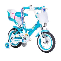 BEST - Bicicleta Niña 2 A 4 Años Aro 12 Canasto Con Rueditas
